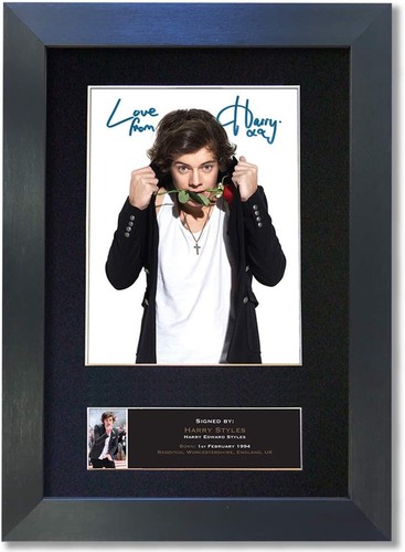 Harry styles mounted - mounted, signed