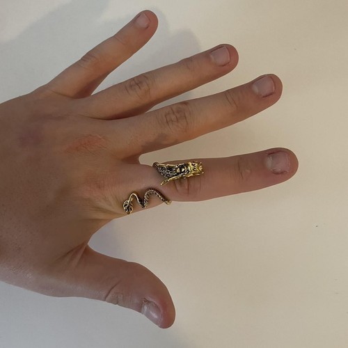 Dragon ring gold - dragon,