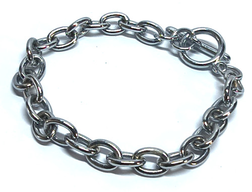 Chunky silver tone chain - tone,