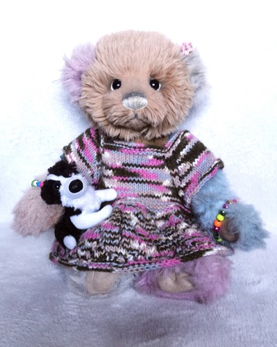 Hand knitted teddy - , bear
