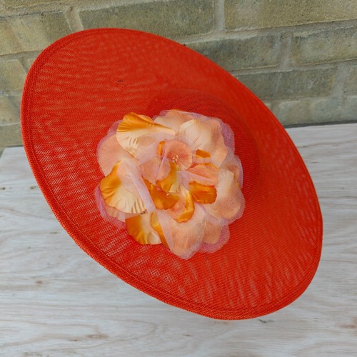 Orange flower large - flower, brim