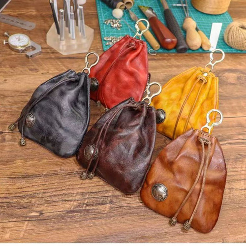 Vintage real leather coin - vintage,