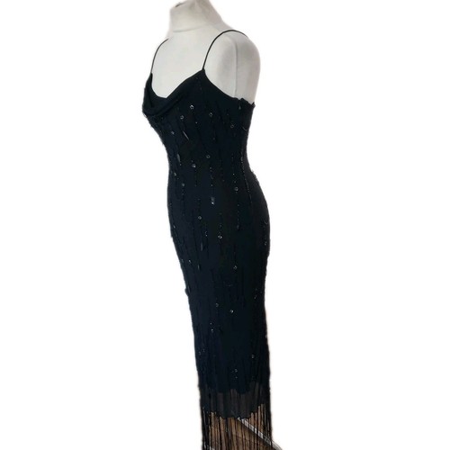 Vintage beaded y2k black cowl - vintage,