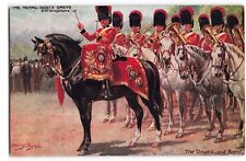 Royal Scots Greys 2nd Dragoons Drums Band Harry Payne Military Postcard