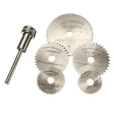 6Pcs Wheel Cutting Blades 22-44mm HSS Saw Disc Set For Dremel Drills Rotary Tool