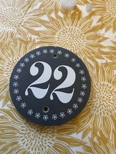 WELSH SLATE House number Twenty Two sign plaque DOOR Number  Wales