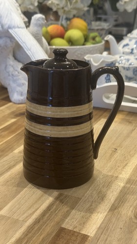 Vintage brown cream banded - vintage, &