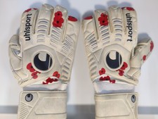 Uhlsport Limited Edition Remembrance Day / Poppy Goalkeeper Gloves Size 8