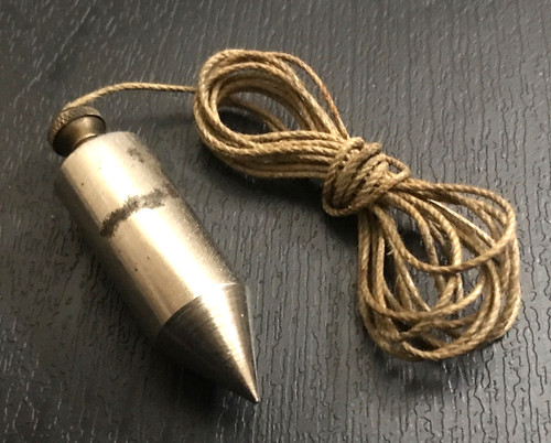 Vintage plumb bob and line - and,