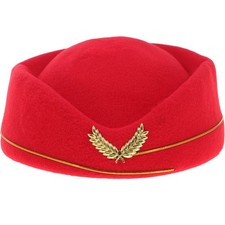  Women Air Stewardess Hat Woolen Flight Attendant Hat Stewardess For Costume