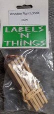 Wooden Plant Labels - stock clearance 
