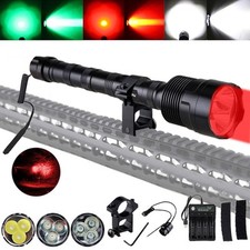 12000LM Powerful LED Torch Flashlight Rifle 20mm Mount Hunting Light with Switch