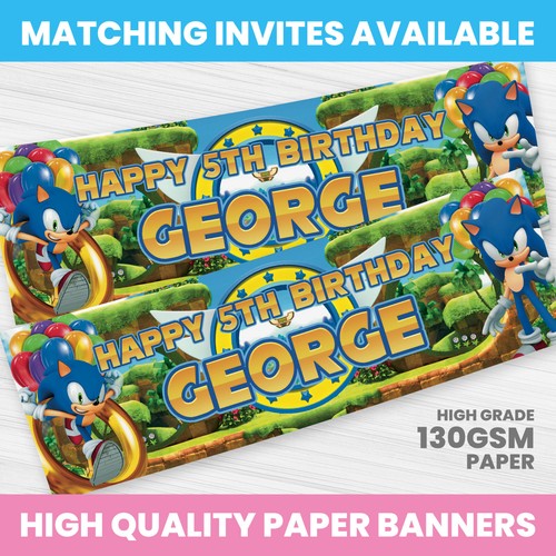 Sonic birthday banner - sonic,