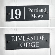 Slate house sign - house,