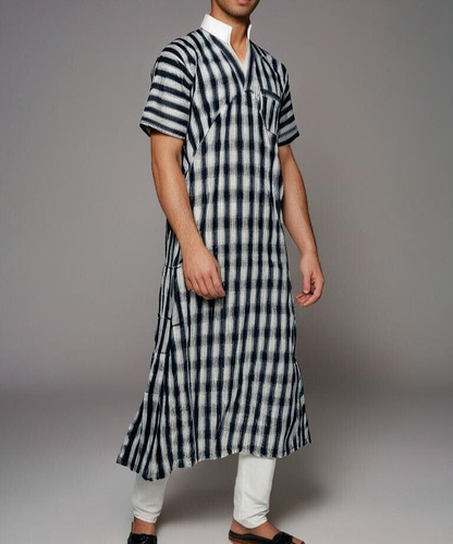 Men short sleeve saudi jubba - short,