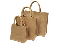 Wholesale Jute Hessian Small / Medium / Large Shopping Bags Reusable Tote