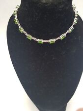 Stunning 9ct White Gold Russian Diopsode Bracelet Fully Hallmarked 5.42g