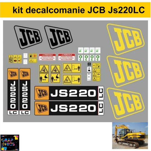 Jcb 220lc decals stickers - js,