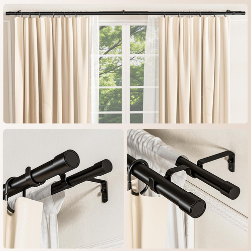 Double curtain pole 216 cm - curtain,