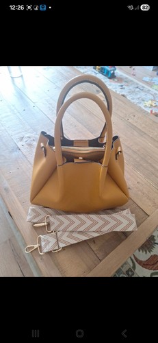 Mustard handbag with removable - mustard,