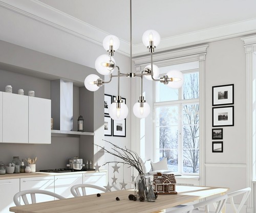 Chandelier polished nickel - chandelier,