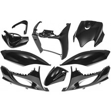 9-Piece Fairing Kit Maxtuned Black Metallic for Yamaha Jog R RR MBK Mach