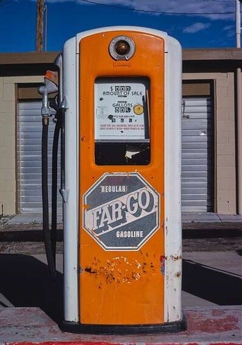 Vintage gasoline pump 2x3 - vintage,