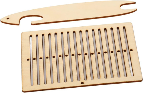 Wooden weaving kit with heddle - kit,