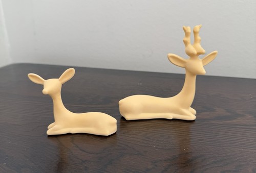 Vintage plastic deer family - plastic,