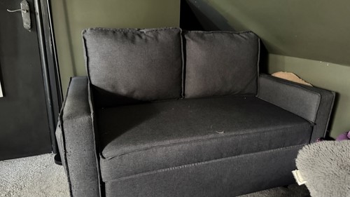 Grey fabric upholstered sofa - grey,