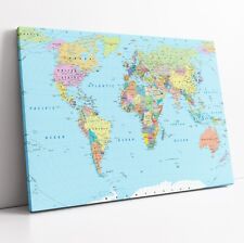 WORLD MAP CANVAS WALL ART