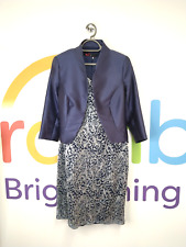 Sonia Pena Couture Navy & Silver Mother of the Bride Outfit *BNWOT* EU 44 UK 16