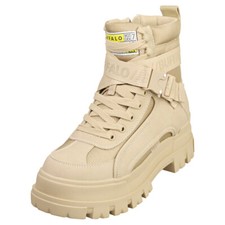 Buffalo Aspha Com1 Womens Beige Platform Boots