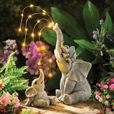 Solar elephant garden ornament - elephant,