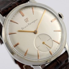 ORIGINAL JUMBO GIRARD PERREGAUX MANUAL WIND STEEL 37MM Ø GENTS WATCH SWISS MADE