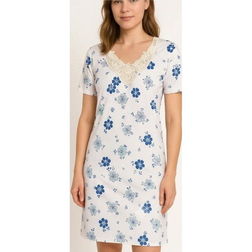 Ladies floral lace nightdress - floral,
