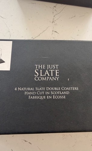 Slate company coasters - slate,