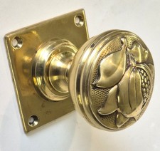 Pair ornate cast solid brass