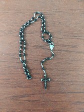 Vintage Italian Black Catholic Rosary Beads