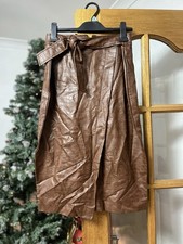 Brown PVC Skirt Size 16