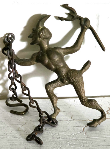 Rare antique brass - rare, satyr