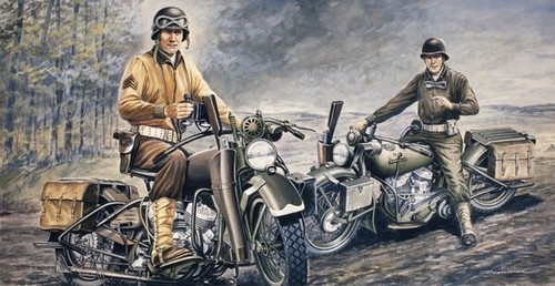 Motorcycles wwii plastic - motorcycles,