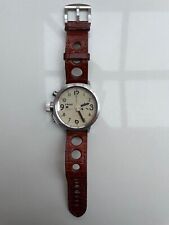 U BOAT FLIGHT DECK / 50MM AUTO CHRONO BROWN ALLIGATOR STRAP