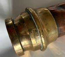 Vintage Copper & Brass Fire Hose Nozzle 47cm long Heavy Duty