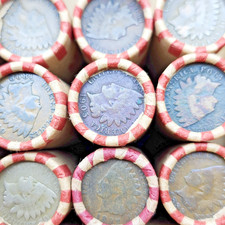 Nine(9) Wheat Penny Rolls w/