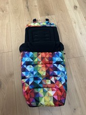 Multicoloured Cosatto Universal Footmuff, Black Fleece Inner