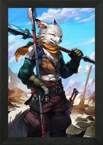 Anthropomorphic fox warrior - fox,