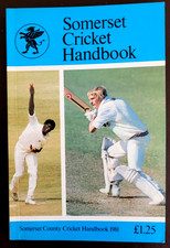 1981 SOMERSET COUNTY CRICKET Handbook, Excellent/Clean!