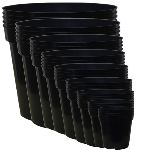 Black plant pots - pots, small