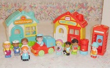 ELC Happyland Village Post Office Doctors Surgery Post Van Figures bundle Sounds